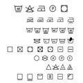 Icon Set of washing symbols