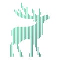 Print Creative deer symbol. Vector illustration.