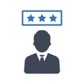 Business rating icon. vector graphics