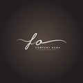 Initial Letter FO Logo - Handwritten Signature logo