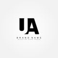 Initial Letter UA Logo - Simple Business Logo