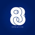 Double `88` logo. The design consists of only one continuous line that ties itself into an `AA` shape. Simple, elegant and very br