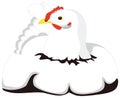 hen chicken and egg incubate bird vector illustration transparent background