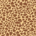 Giraffe texture pattern seamless repeating orange and yellow, safari, zoo, jungle background. Fur, skin of giraffe Royalty Free Stock Photo