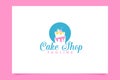 Cake shop logo vector graphic 2 Royalty Free Stock Photo