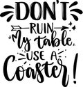 Don`t Ruin My Table Use A Caster!