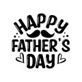Happy Father`s Day calligraphy greeting card. Vector illustration Royalty Free Stock Photo