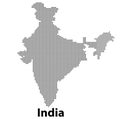 Vector halftone Dotted map of India country