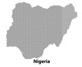 Vector halftone Dotted map of Nigeria country