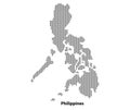 Vector halftone Dotted map of Philippines country Royalty Free Stock Photo