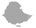 Vector halftone Dotted map of Ethiopia country