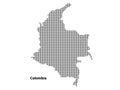 Vector halftone Dotted map of Colombia country Royalty Free Stock Photo