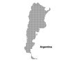 Vector halftone Dotted map of Argentina country Royalty Free Stock Photo