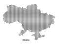 Vector halftone Dotted map of Ukraine country