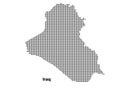 Vector halftone Dotted map of iraq country Royalty Free Stock Photo