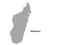 Vector halftone Dotted map of Madagascar country