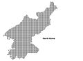 Vector halftone Dotted map of North Korea country Royalty Free Stock Photo