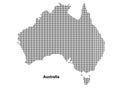 Vector halftone Dotted map of Australia country