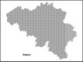 Vector halftone Dotted map of Belgium country