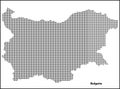 Vector halftone Dotted map of Bulgaria country