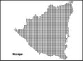 Vector halftone Dotted map of Nicaragua country