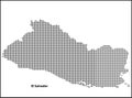 Vector halftone Dotted map of El Salvador country