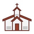 vector icon of church, building and architecture. vector icon for graphic, mobile design and etc. Royalty Free Stock Photo