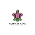 A simple edelweiss flower logo concept Royalty Free Stock Photo