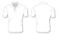 White Polo Shirt Template Royalty Free Stock Photo