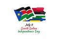 July 9, Independence Day of South Sudan vector illustration.