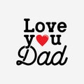 Happy Father's day typography design Royalty Free Stock Photo