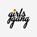 Girls gang typography design vector