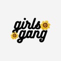 Girls gang typography design vector