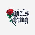 Girls gang typography design vector