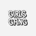 Girls gang typography design vector