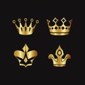 Golden crown vector design