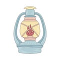 Simple Dusty Old Lantern vector illustration Royalty Free Stock Photo