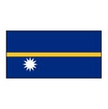 Flag of Republic of Nauru Vector Rectangle Ã¢â¬â¹Icon Button for Oceania Concepts.