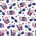 Seamless pattern for US Independence Day 4th of July Royalty Free Stock Photo