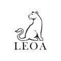Leoa female line zoo wild animal lioness line logo
