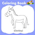 Illustrator of coloring book donkey