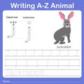 Illustrator of writing a - z animal j jackrabbit