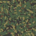 Digital green khaki camo, seamless pattern. Military camouflage, texture. Soldier fabric textile print designs. Vector Royalty Free Stock Photo