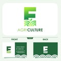 Initial Letter E Agriculture Logo Design Vector Graphic