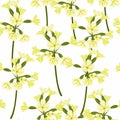 Abstract flowers seamless patterns on white background. Design for paper, cover, fabric, interior decor and other users.