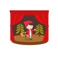 Print. Little Red Riding Hood. Spectacle. Royalty Free Stock Photo