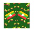 Vector Illustration of Myanmar Pattern Flags