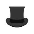 top hat icon, flat icon vector illustration isolated. for the theme of clothing and others Royalty Free Stock Photo