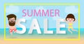 Summer Sale design template website banner, Sale promotional material for social media, poster, email, newsletter, ad, leaflet Royalty Free Stock Photo