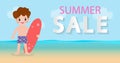 Summer Sale design template website banner, Sale promotional material for social media, poster, email, newsletter, ad, leaflet Royalty Free Stock Photo